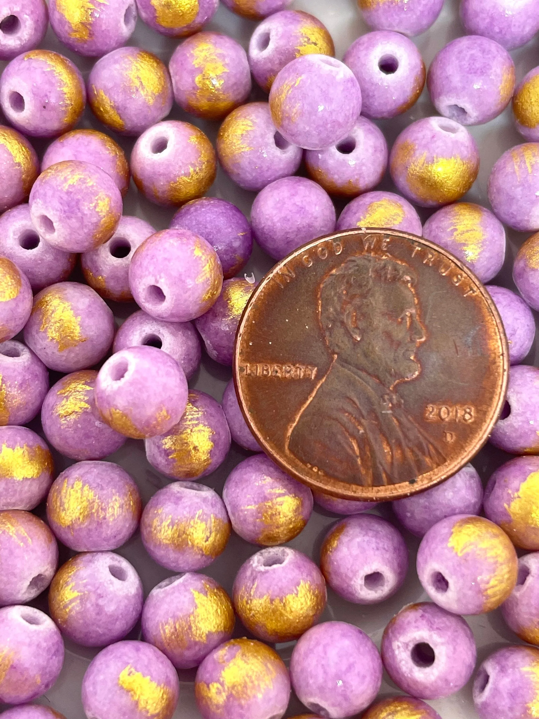 6mm Beautiful Violet Lapis Lazuli Beads