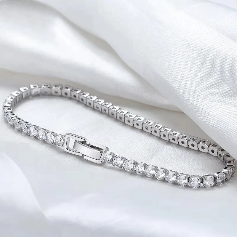 925 Sterling Silver Tennis Bracelet for Women