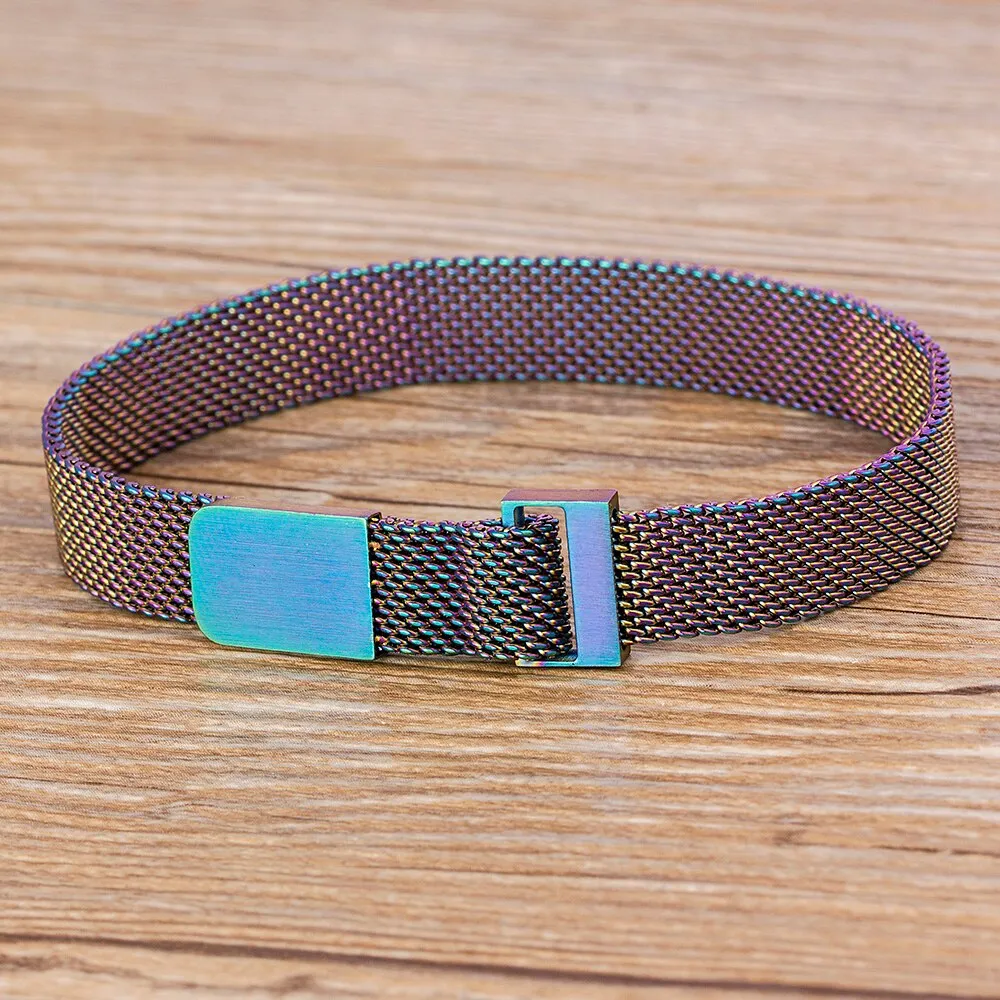 Classic Stainless Steel Magnetic Mesh Strap Bracelets Watch