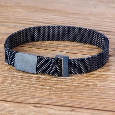 Classic Stainless Steel Magnetic Mesh Strap Bracelets Watch