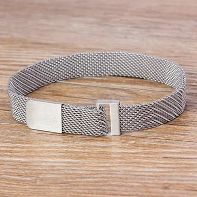 Classic Stainless Steel Magnetic Mesh Strap Bracelets Watch