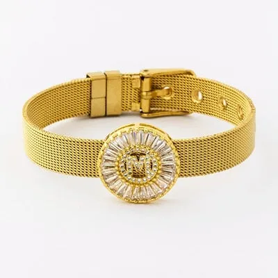 Classic Stainless Steel Watch Belt Bracelet
