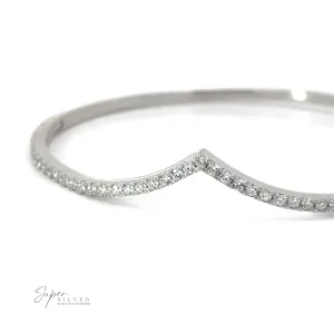 Cubic Zirconia Chevron Latch Bracelet