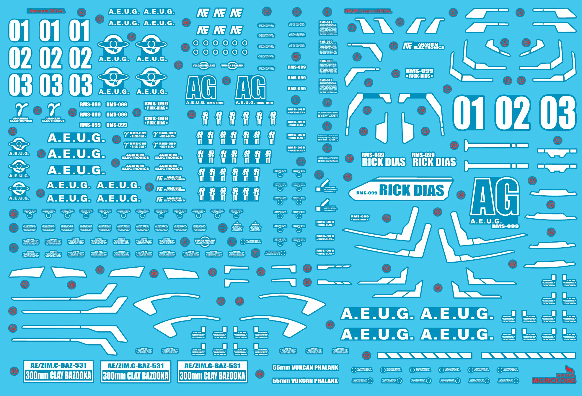 DD MG Rick Dias Luminous Water Decal