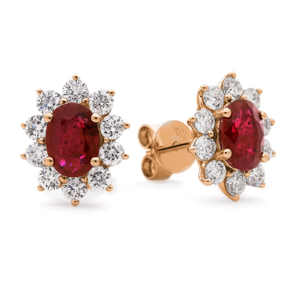 Diamond & Ruby Earring Set 1.60ct - 3.20ct