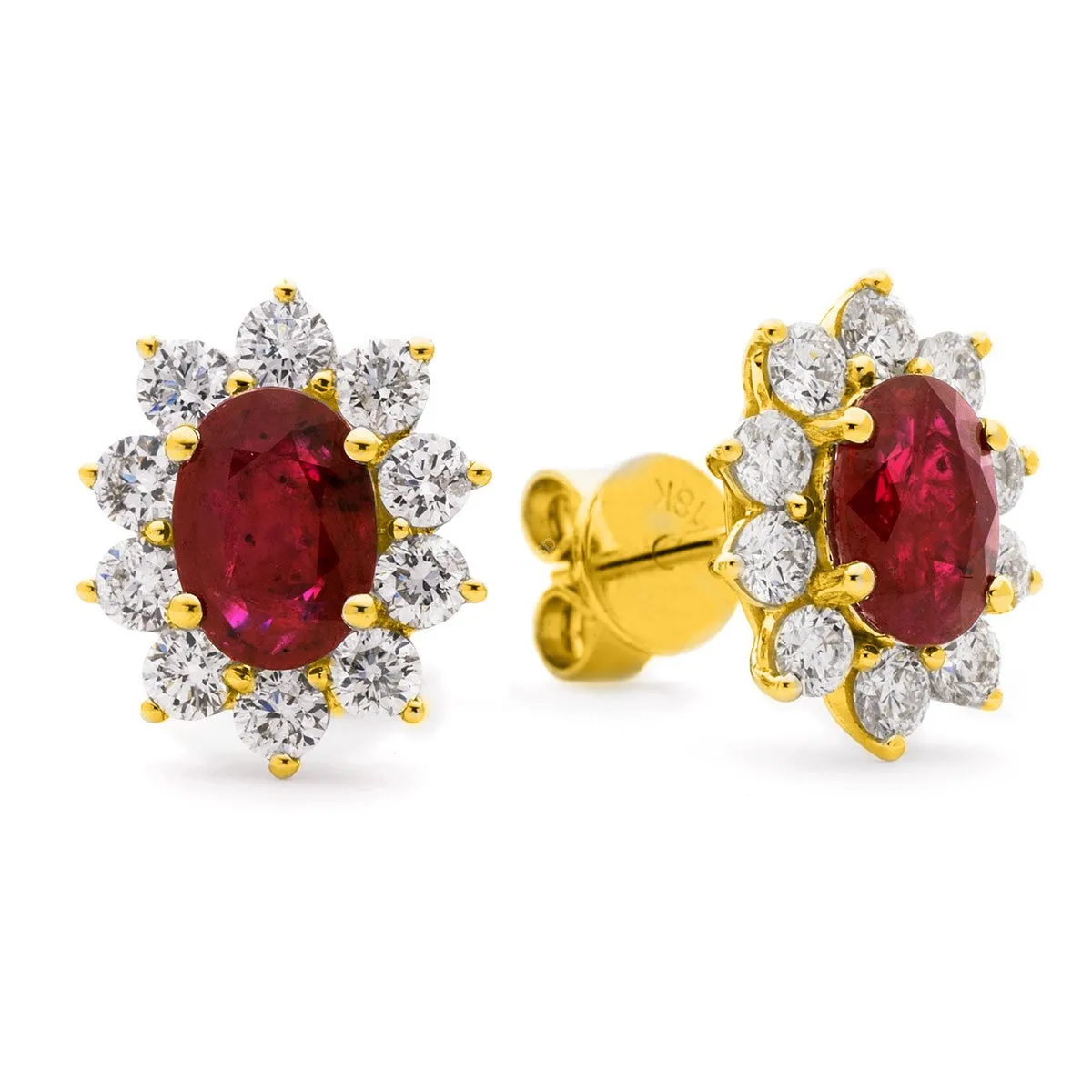 Diamond & Ruby Earring Set 1.60ct - 3.20ct