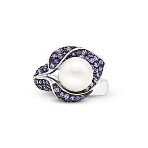 Elegant Blossom Pearl Ring