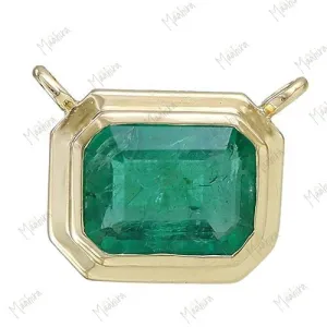 Emerald 6x8mm Necklace