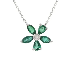 Emerald Flower Necklace