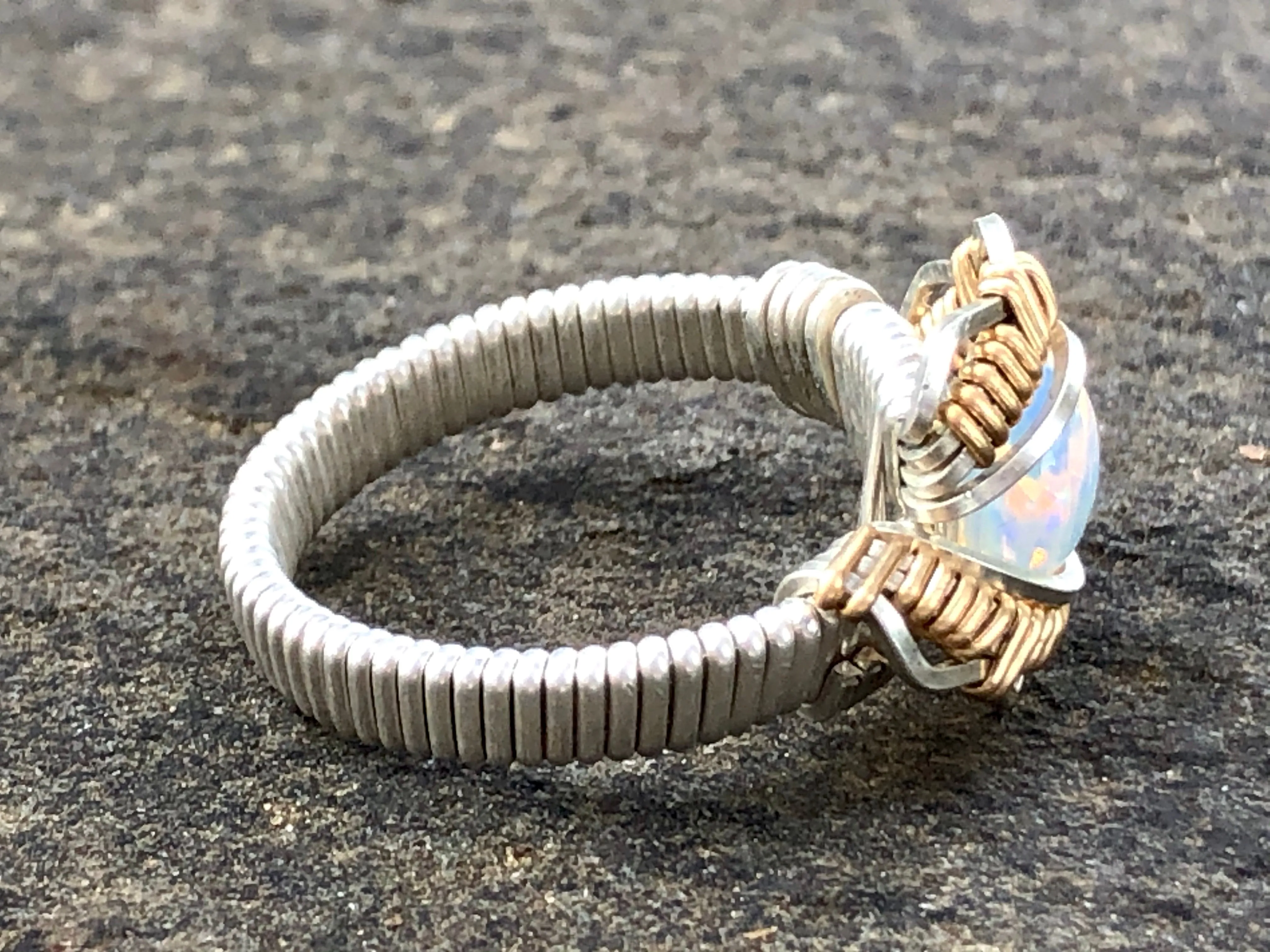 Ethiopian Opal Energy Ring