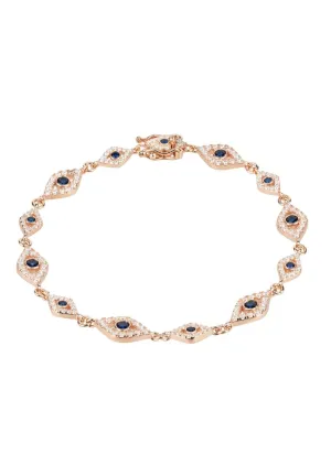 Eye Sparkling Tennis Bracelet Rosegold