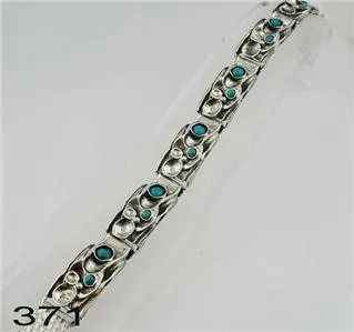 Hadar Designers Israel Ready to Ship Sterling Silver Turquoise Bracelet