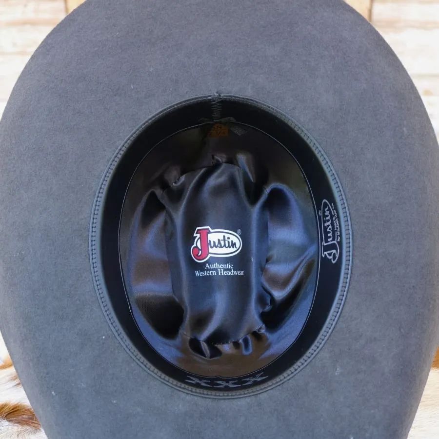 Justin 3X Grey Wool Cowboy Hat - Dayton
