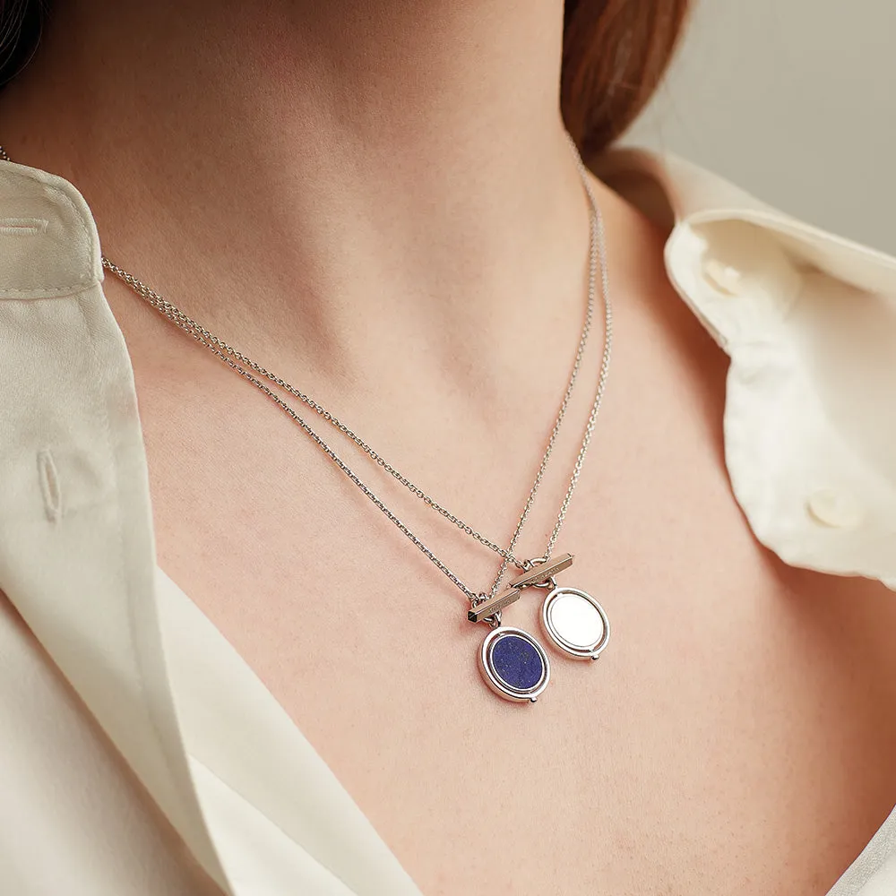 Kit Heath Revival Eclipse Equinox Lapis T-Bar Style Spinner Necklace