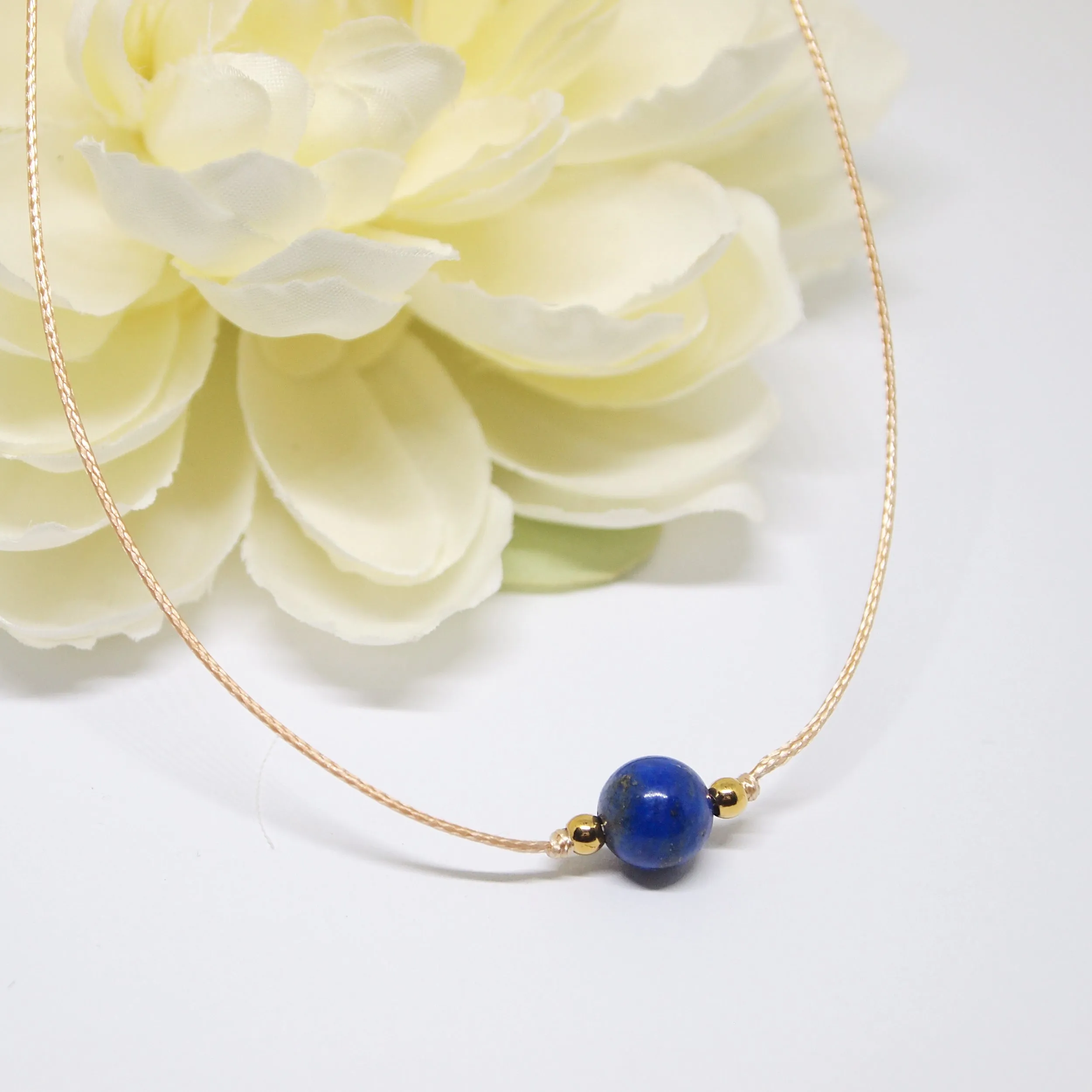 Lapis lazuli cord necklace