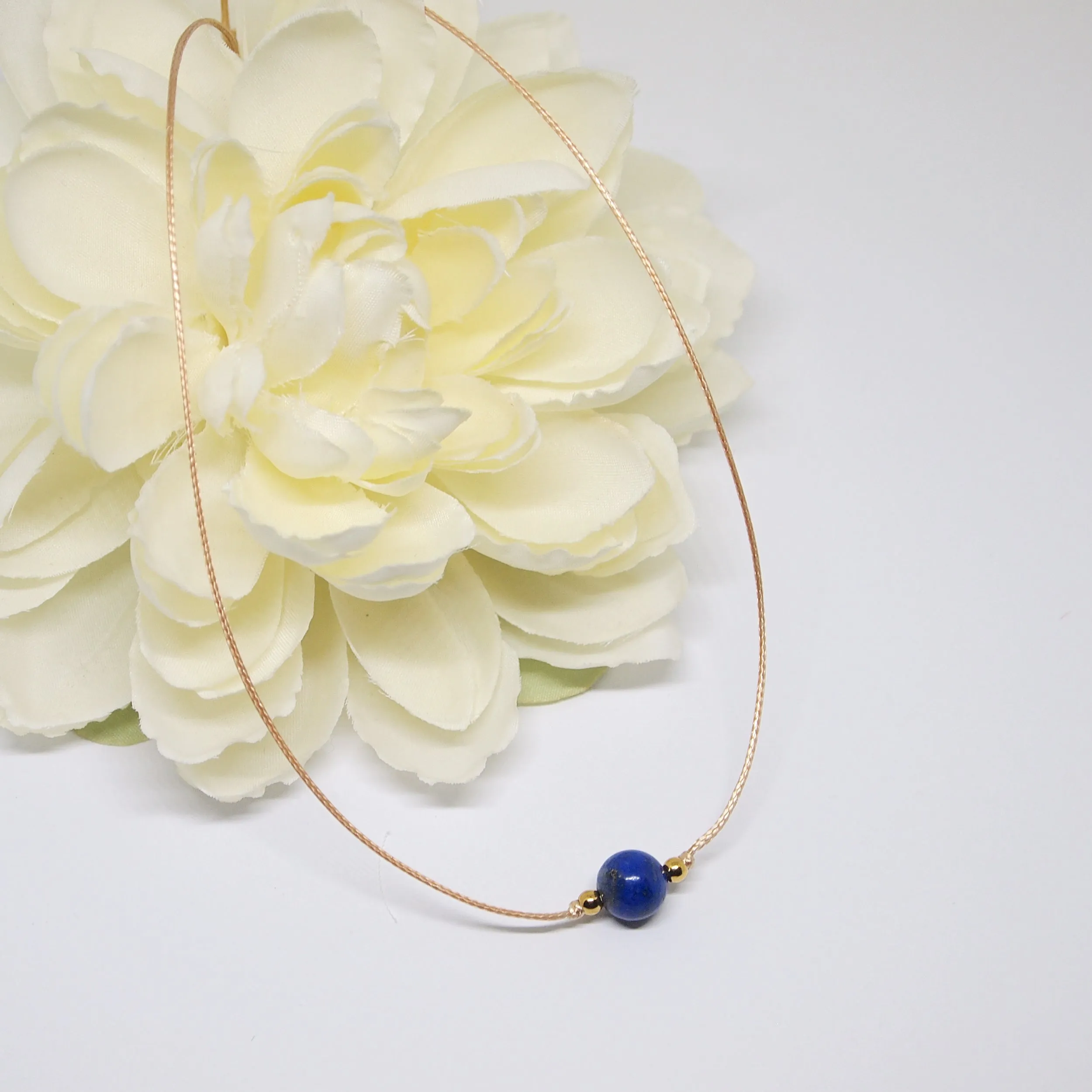 Lapis lazuli cord necklace