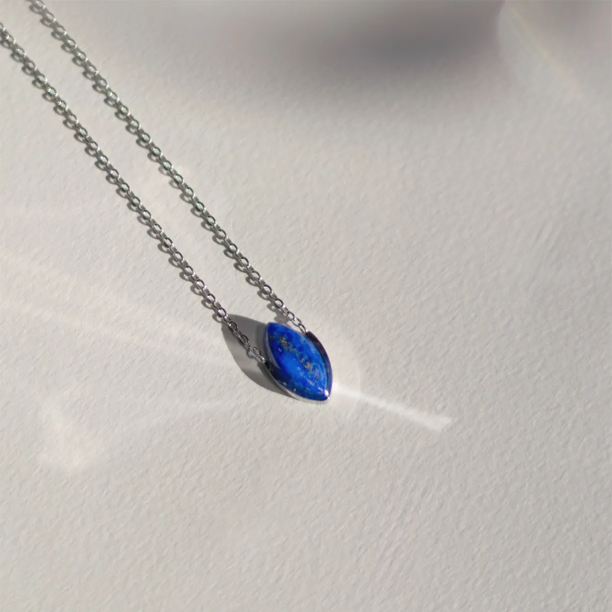 Lapis Lazuli Stone Necklace (Marquis)