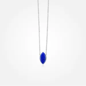 Lapis Lazuli Stone Necklace (Marquis)
