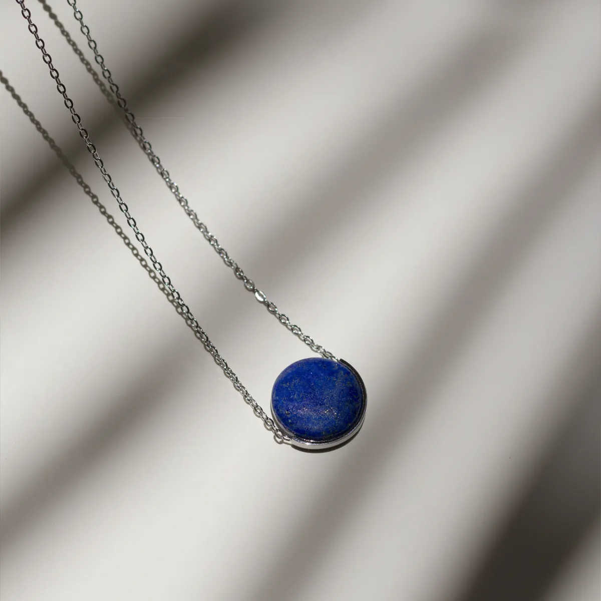 Lapis Lazuli Stone Necklace (Round)