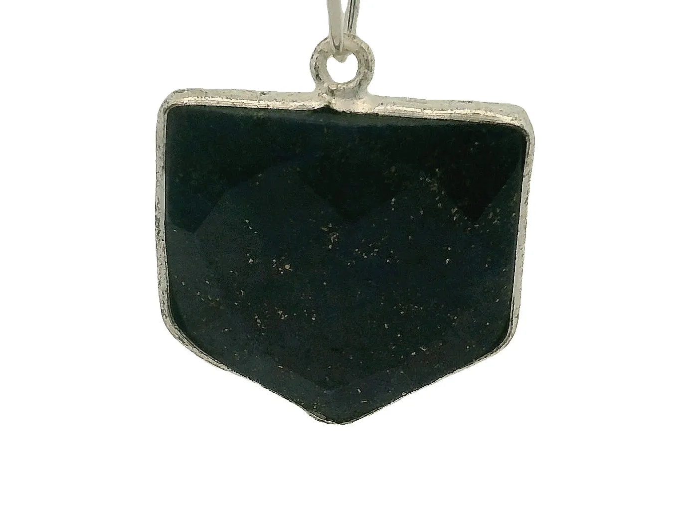 Lapis One  Piece a Pack One Loop Sterling Silver 925 Lapis Lazuli  Bezel ,Pentagon Shape, Size: 18mmX18mm.