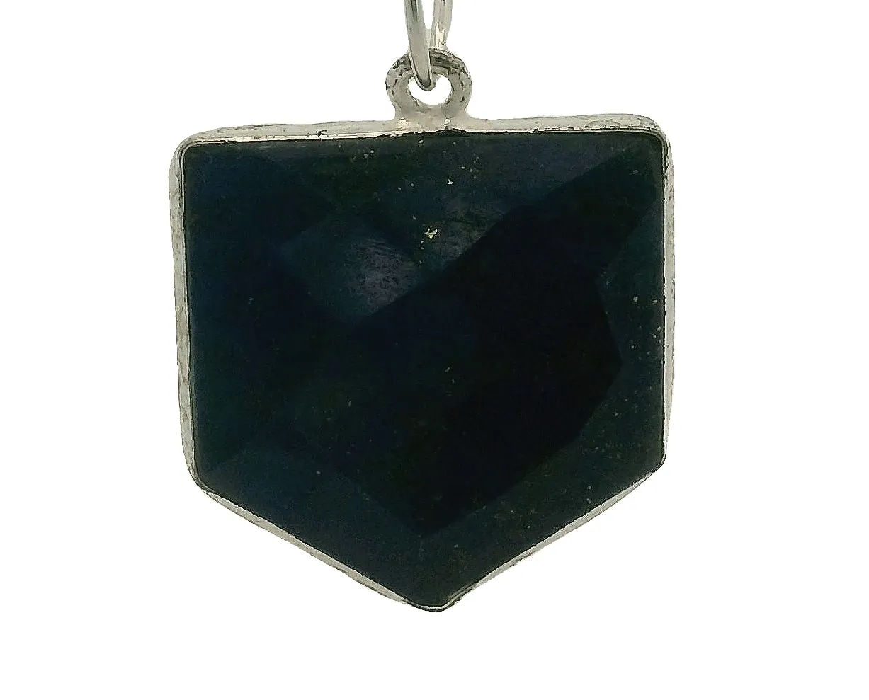 Lapis One  Piece a Pack One Loop Sterling Silver 925 Lapis Lazuli  Bezel ,Pentagon Shape, Size: 18mmX18mm.