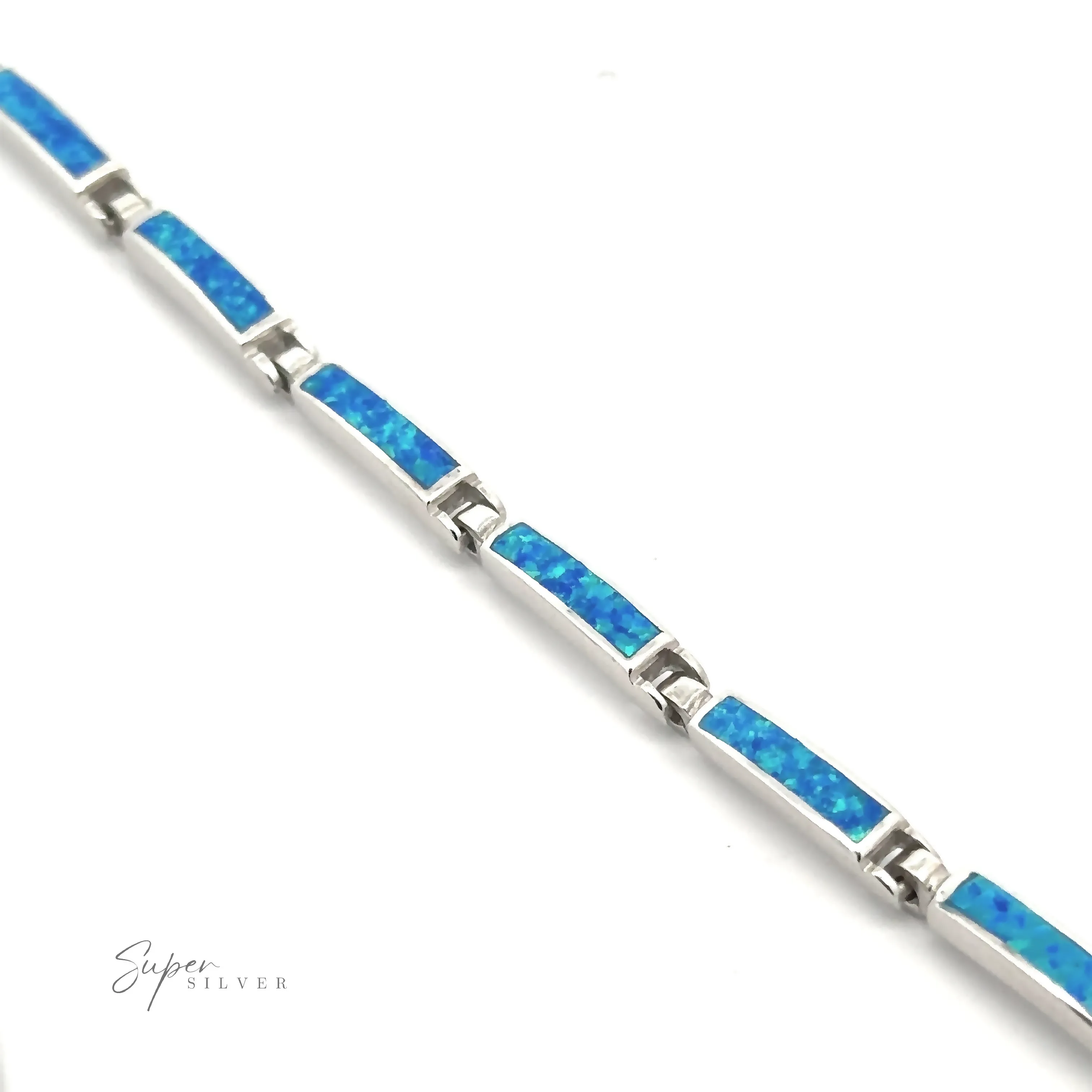 Long Rectangle Lab-Created Opal Bracelet