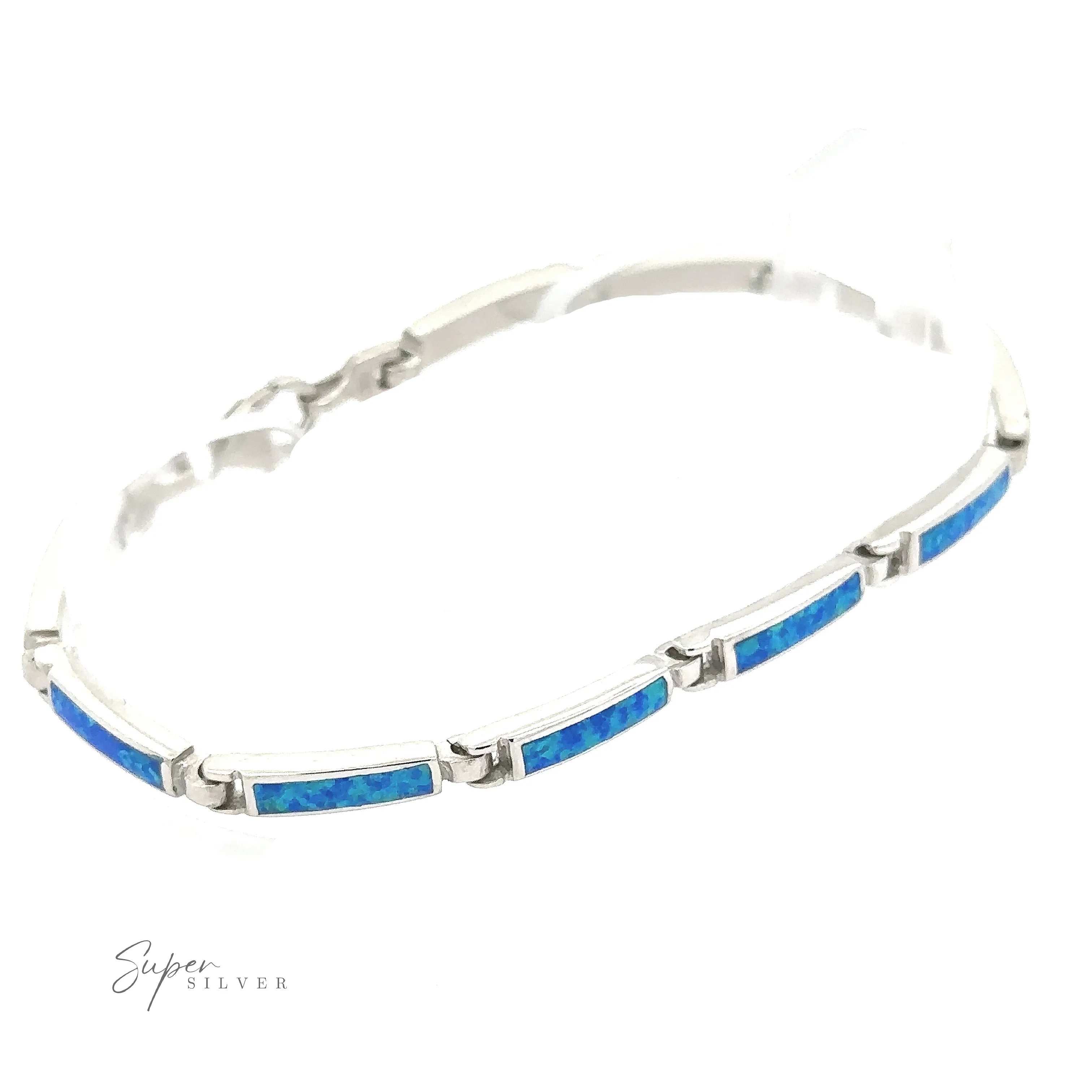 Long Rectangle Lab-Created Opal Bracelet