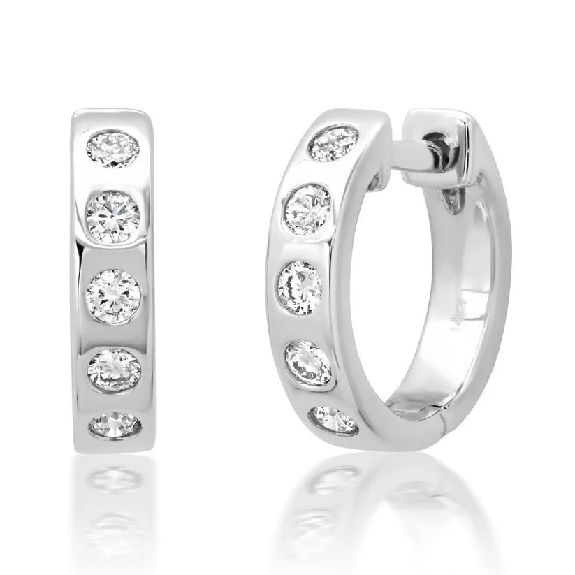 Luminous Aura Huggies Earrings