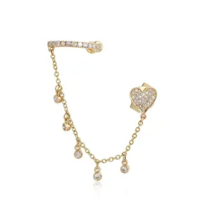 Luminous Cascade Diamond Drop Earrings