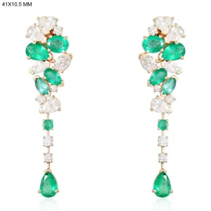 Luminous Gemstone Danglers Drop Earrings