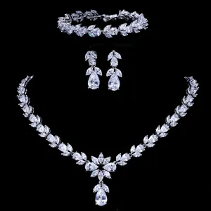 Luxury Zircon Bridal Wedding Jewelry Sets