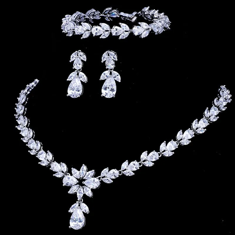 Luxury Zircon Bridal Wedding Jewelry Sets