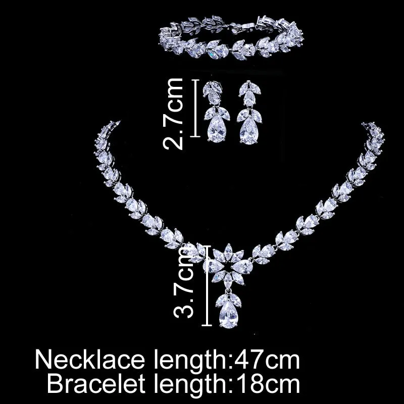 Luxury Zircon Bridal Wedding Jewelry Sets