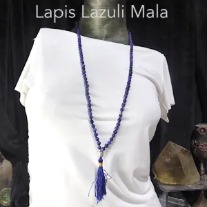 Mala Necklace with Lapis Lazuli Beads