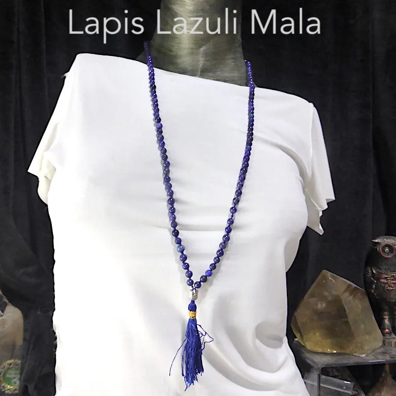 Mala Necklace with Lapis Lazuli Beads