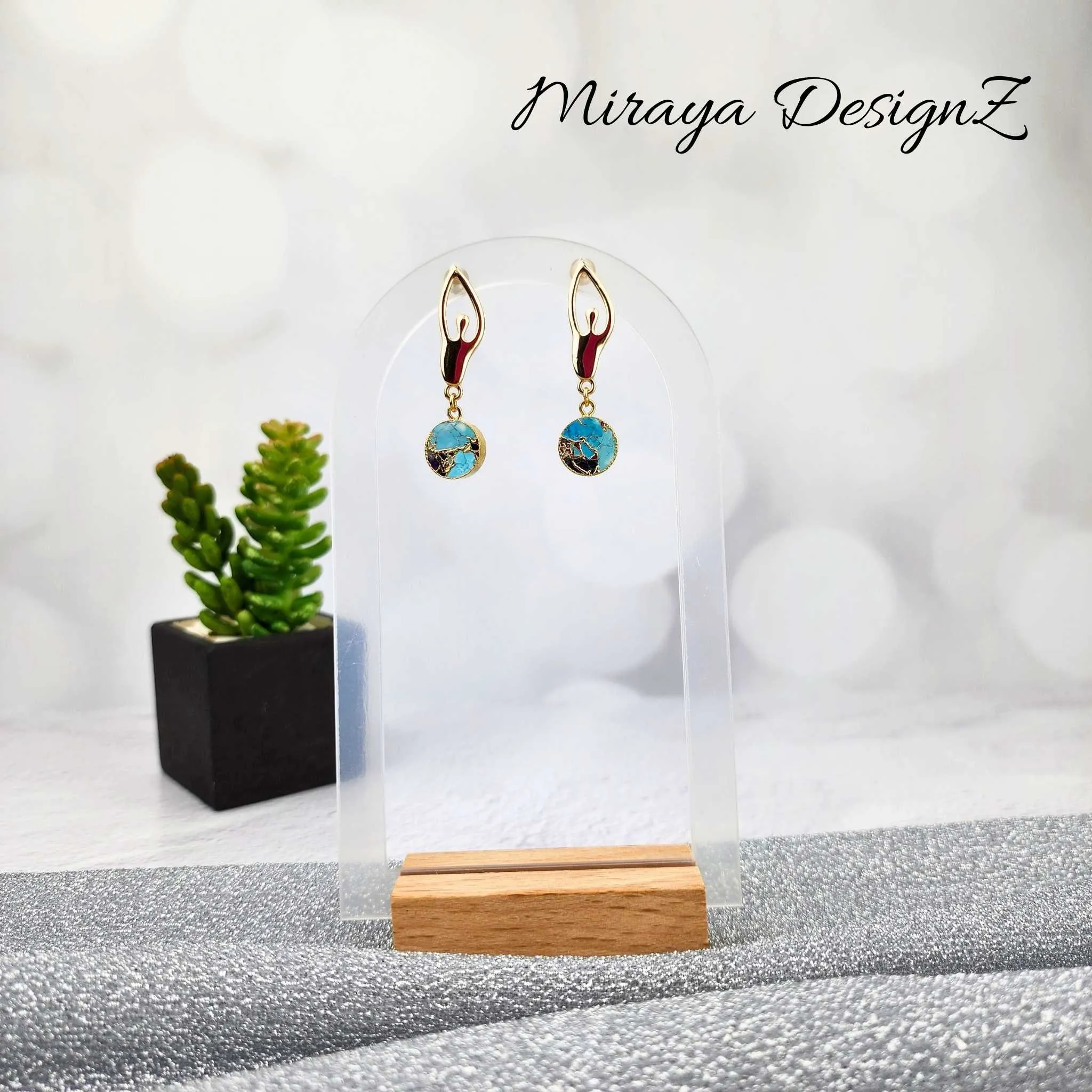 Mojave Turquoise Earring - Round Turquoise