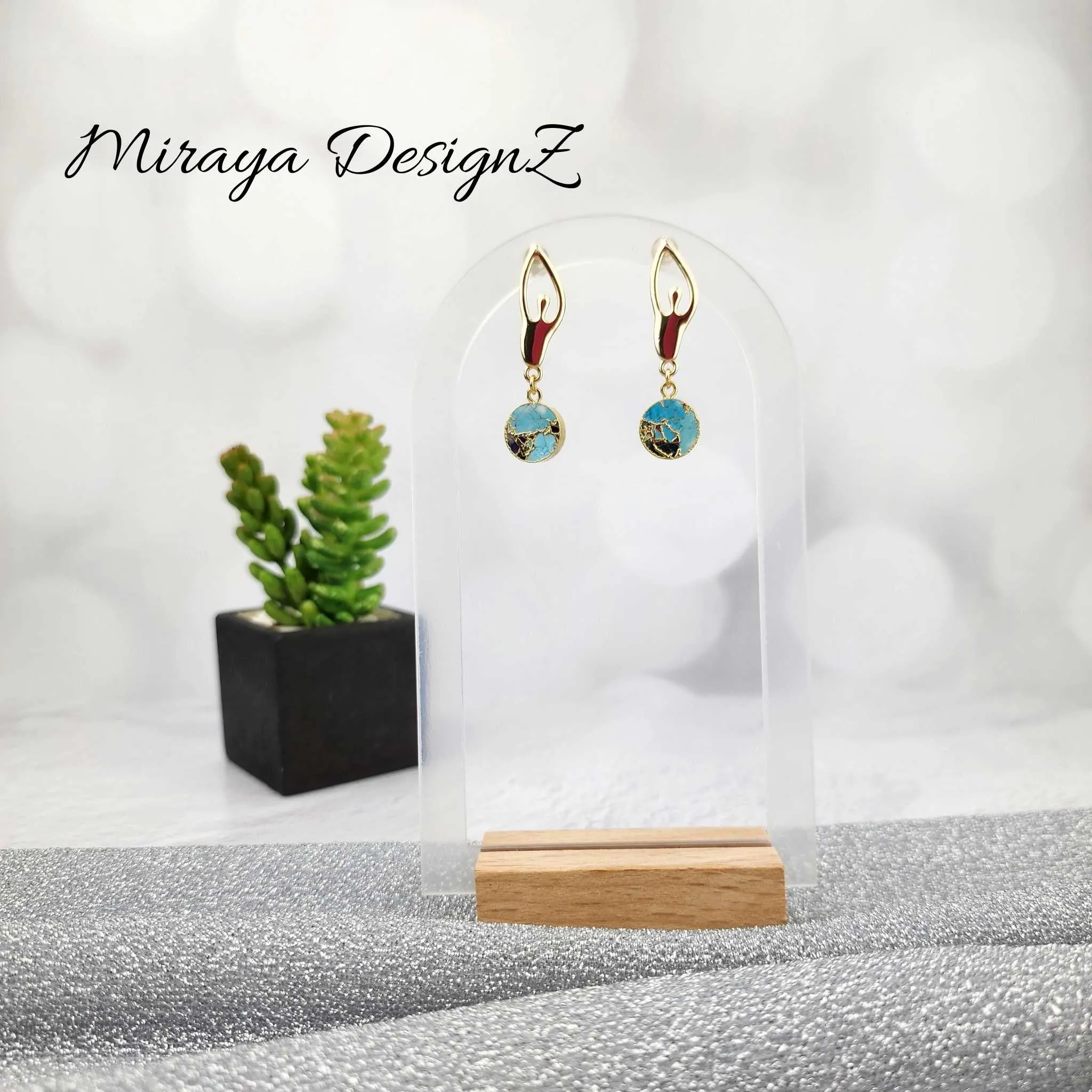Mojave Turquoise Earring - Round Turquoise