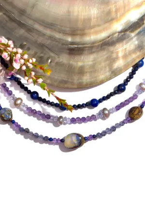 Necklace Gemstone Opal Midnight Galaxy