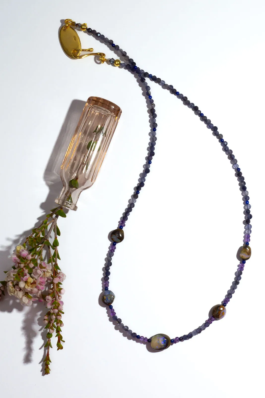 Necklace Gemstone Opal Midnight Galaxy