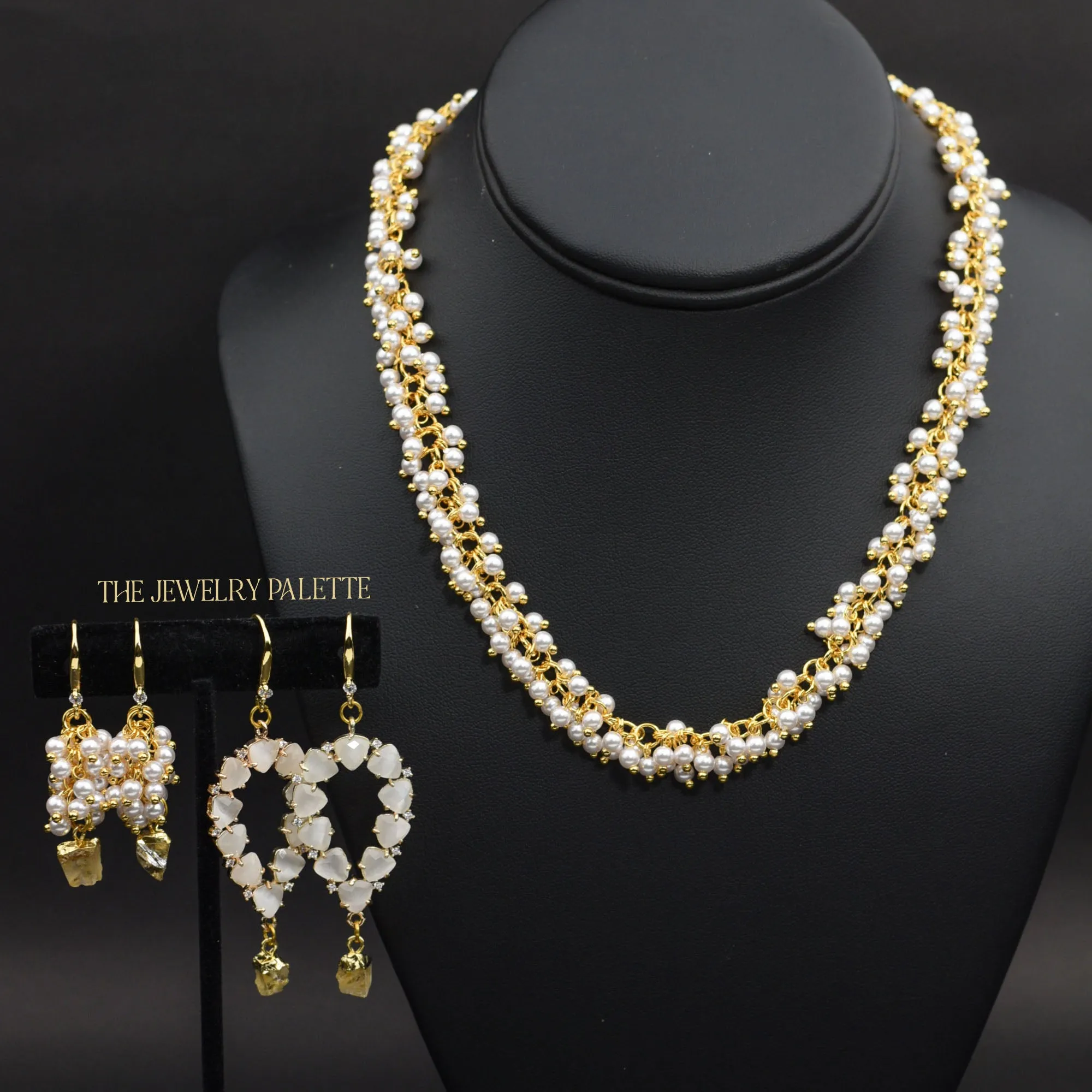 Noor luxe pearl and gold multitier bracelet
