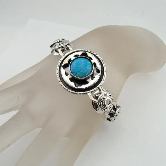 Opal & 925 Sterling Silver Bracelet