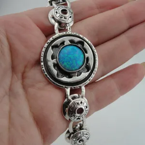 Opal & 925 Sterling Silver Bracelet