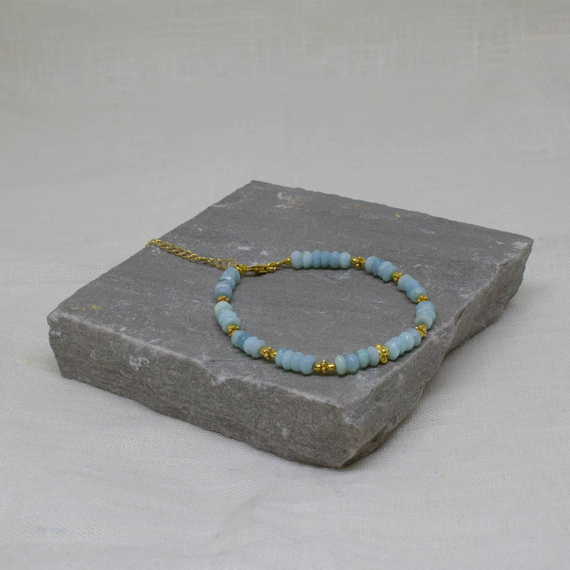 Opal and Gold Beaded Bracelet