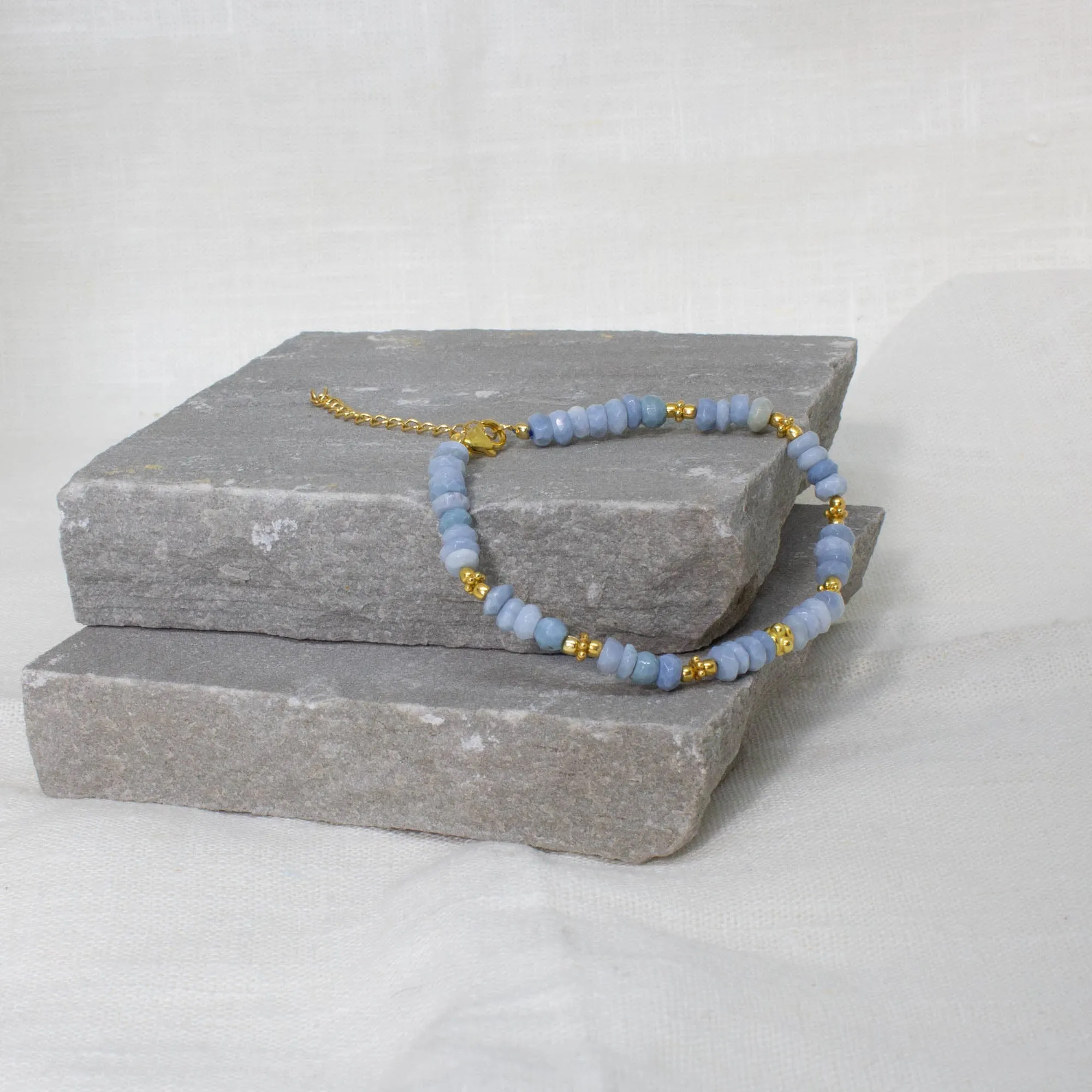 Opal and Gold Beaded Bracelet
