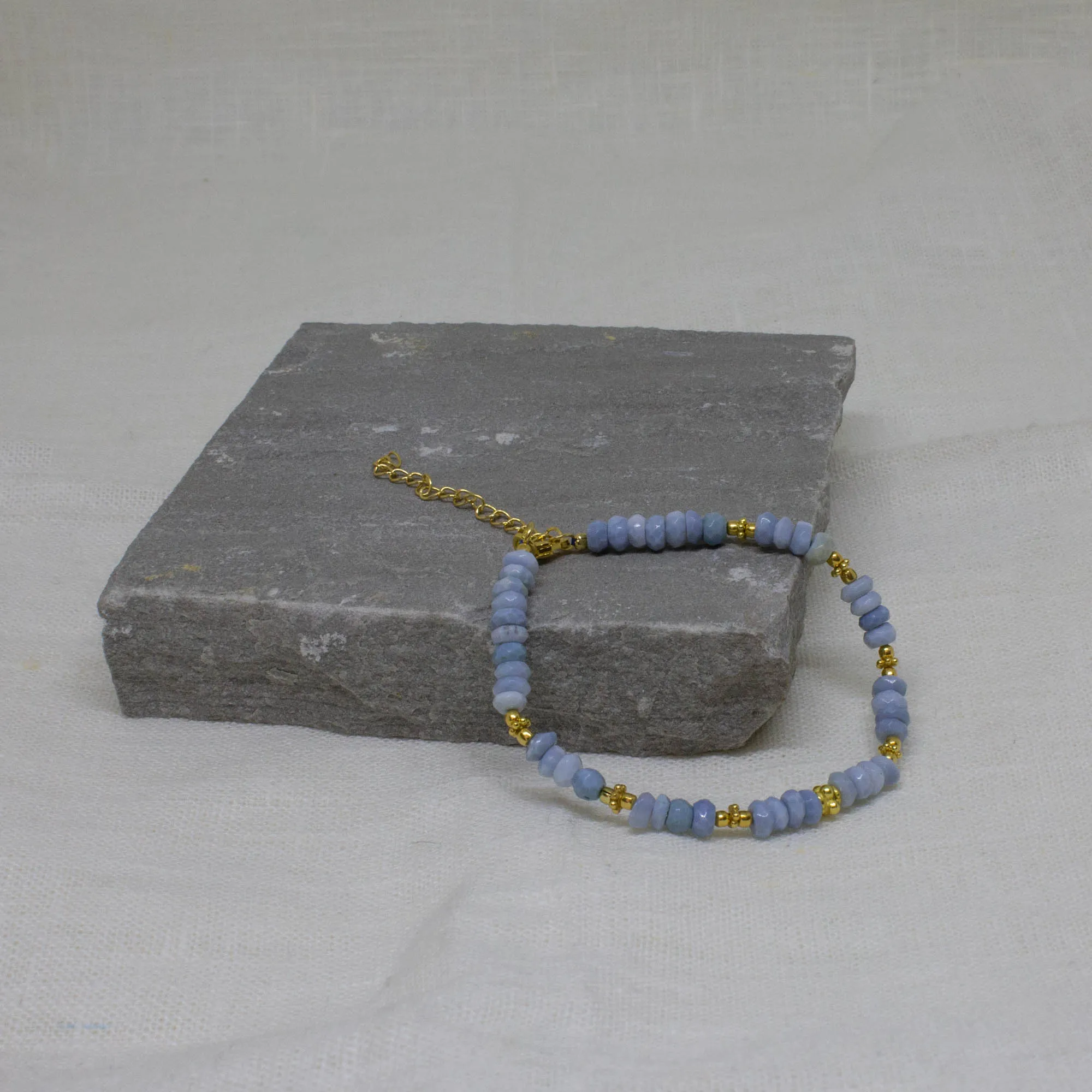 Opal and Gold Beaded Bracelet