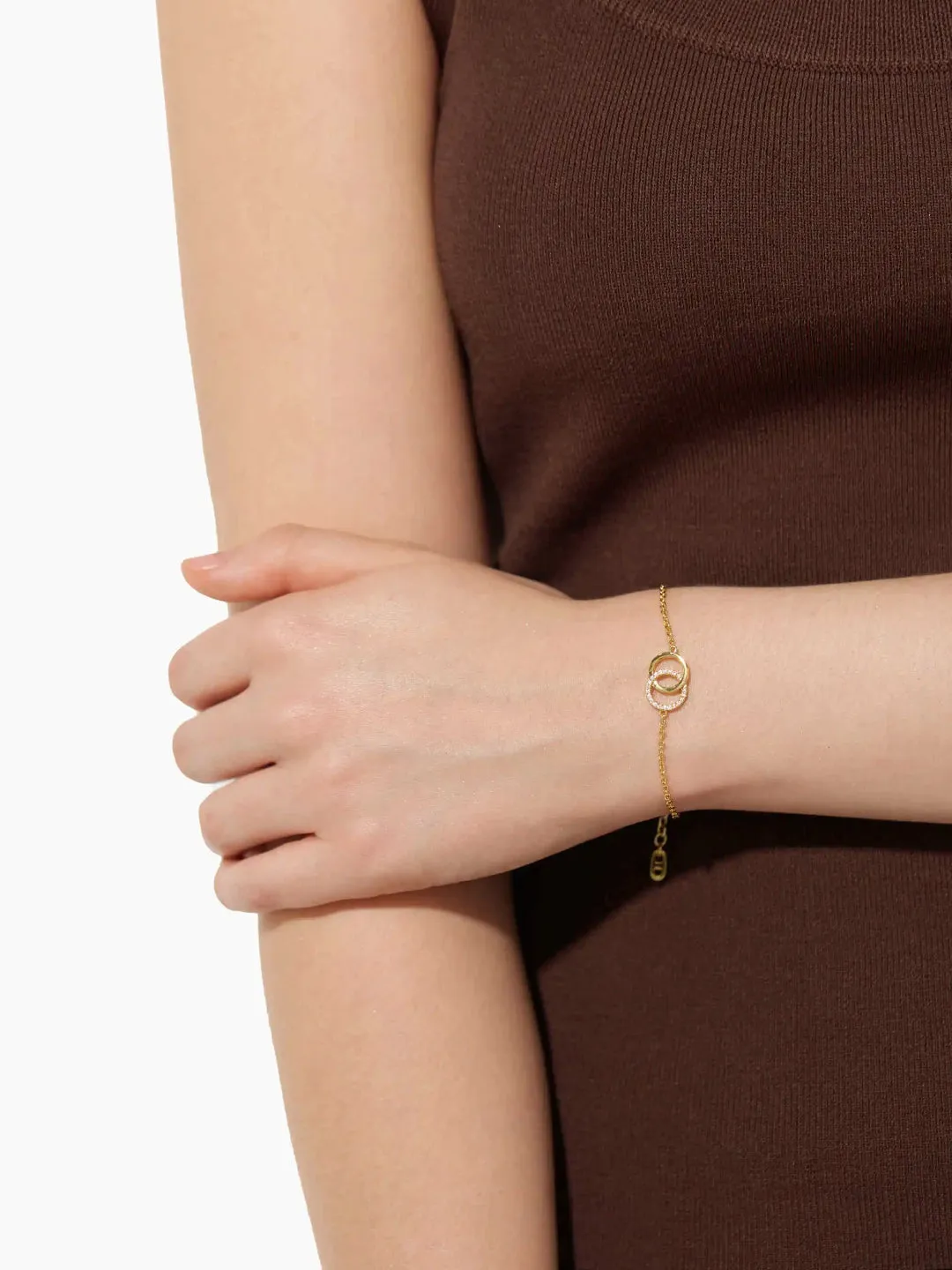 Pave Double Circle Bracelet