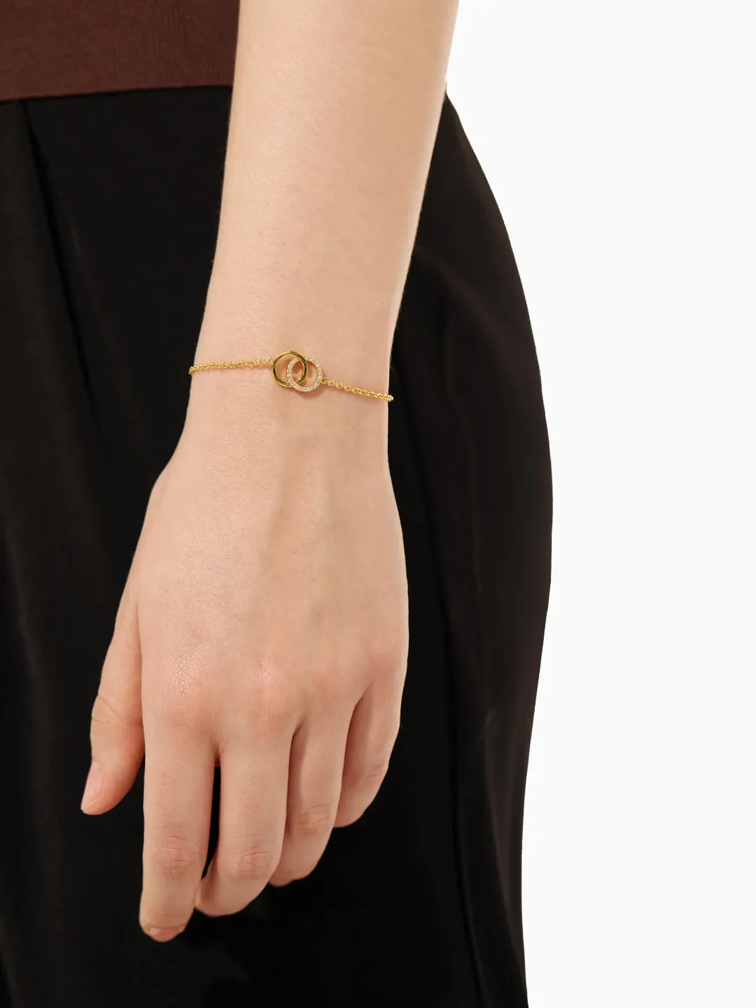 Pave Double Circle Bracelet
