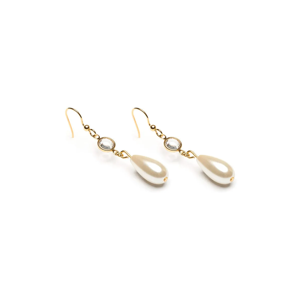 Pearl Drop Crystal Earrings