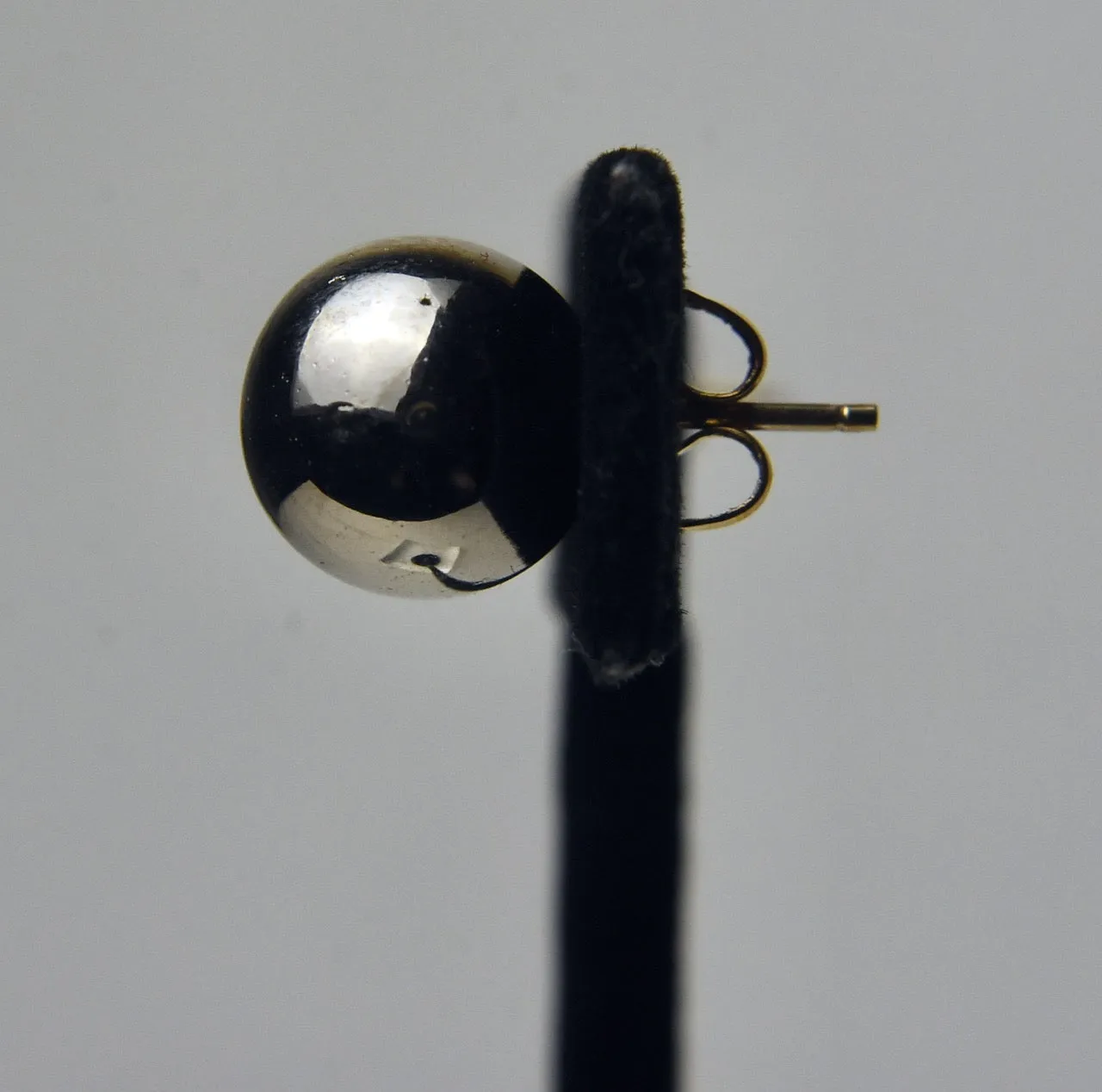 Silver Sphere Stud Earrings