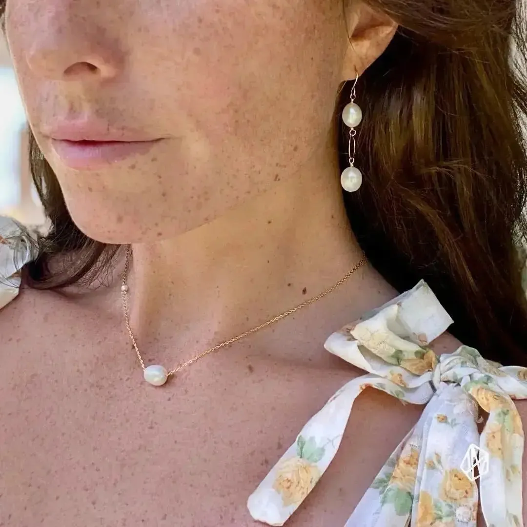 Single Rectangle Gemstone Necklace
